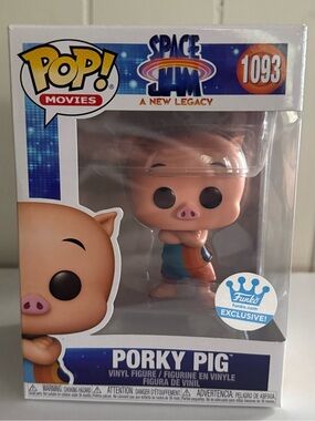 Funko pop! Porky Pig Vinyl Figure Pink with Blue and Orange Outfit